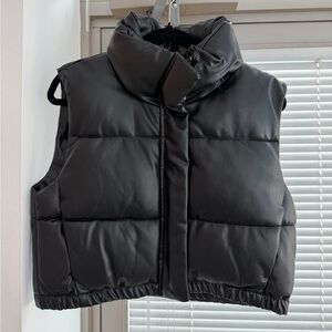 Zara Cropped Leather Vest